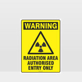 Custom Metal Sign,Warning Radiation Area Authorised Entry Only Sign